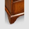George III walnut bureau bracket foot