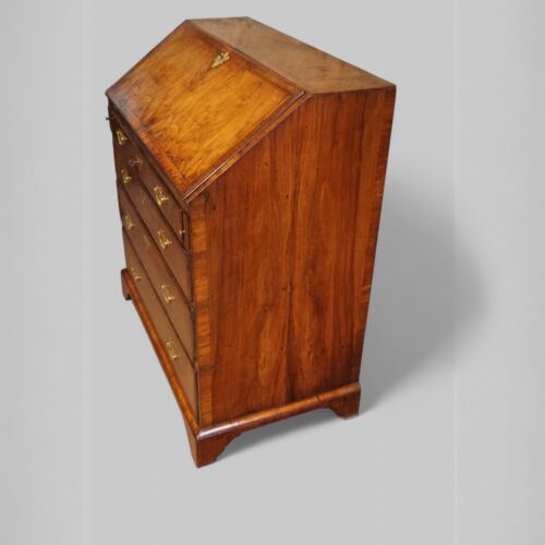 George III walnut bureau side