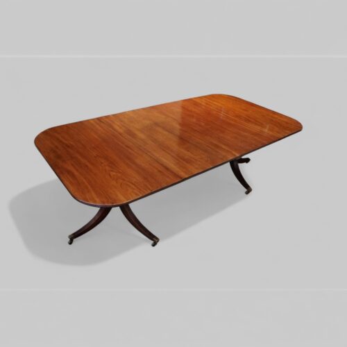 Georgian style dining twin pedestal dining table angle