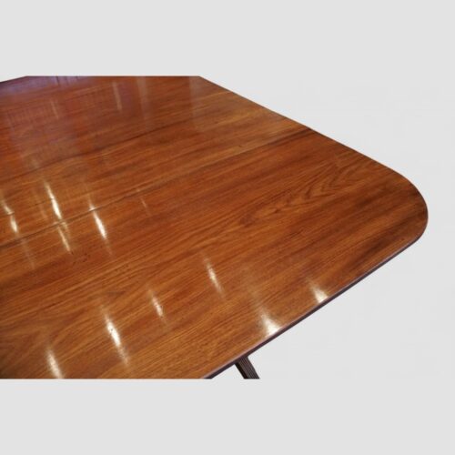 Georgian style dining twin pedestal dining table rounded corner