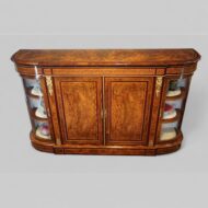 Victorian inlaid walnut 4-door credenza