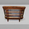 Victorian inlaid walnut 4 door credenza interior