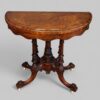 Victorian inlaid walnut card table