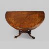 Victorian inlaid walnut card table top