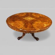 Victorian inlaid walnut centre table