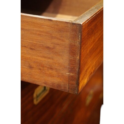 Victorian officers teak military chest dovetails