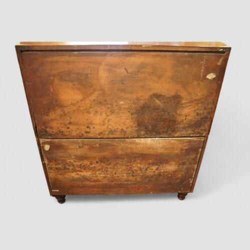 Victorian officers teak military chest rear