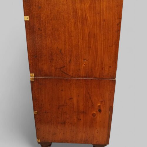 Victorian officers teak military chest side 2