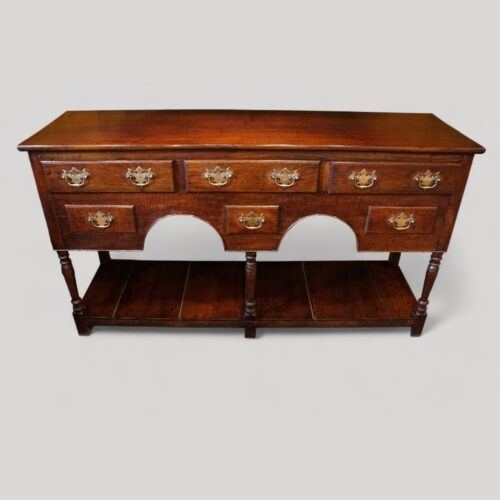 19thc. oak pot board dresser base