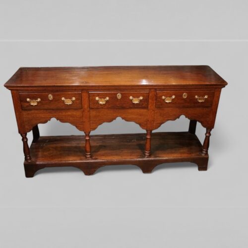 Antique 3 drawer pot board dresser base