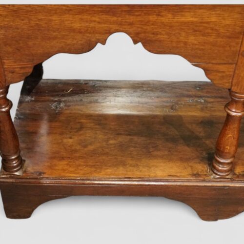 Antique 3 drawer pot board dresser base shaped arch