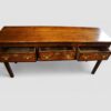 Antique oak dresser base drawers open