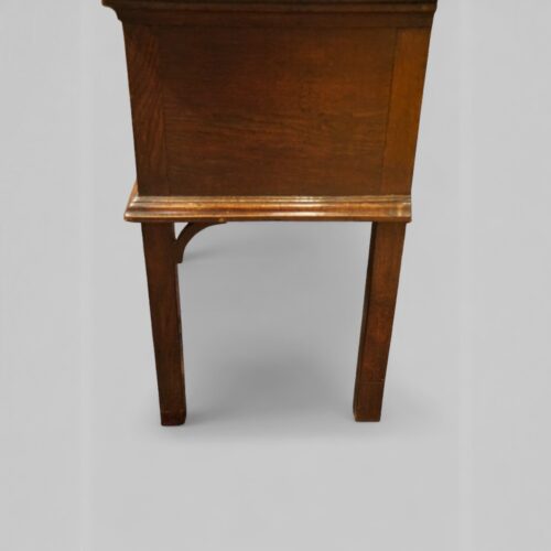 Antique oak dresser base side