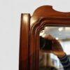 Edwardian mahogany cheval mirror indent corner