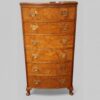 George VI walnut bow chest front