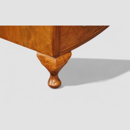 George VI walnut bow chest leg