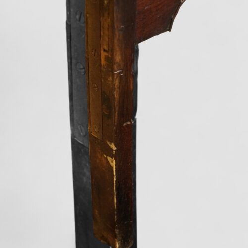 Georgian oak cabriole leg dresser base back leg historical repair