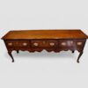 Georgian oak cabriole leg dresser base front
