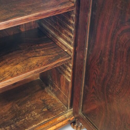 Gillows rosewood chiffonier adjustable shelf