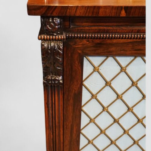 Gillows rosewood chiffonier carving