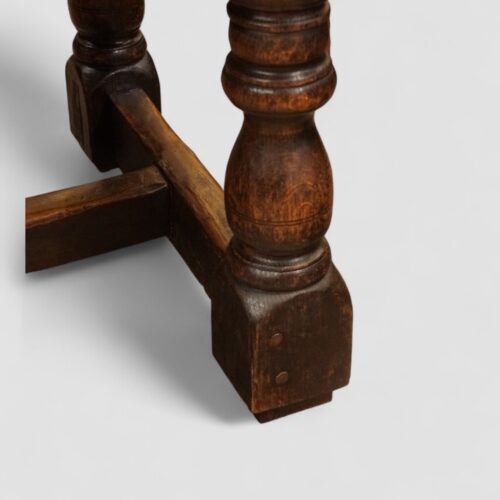 Large Antique oak refectory table baluster leg