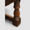 Large Antique oak refectory table leg detail