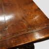 Large Antique oak refectory table top detail