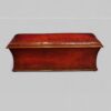 Large Victorian leather ottoman rear