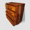 Victorian burr walnut chest of drawers open