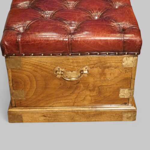 Victorian camphorwood ottoman end