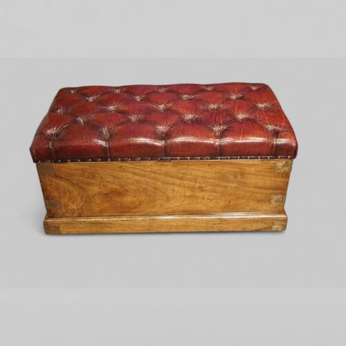 Victorian camphorwood ottoman rear