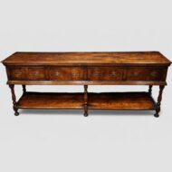 18th century oak pot board dresser base