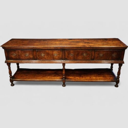 18th century oak pot board dresser base