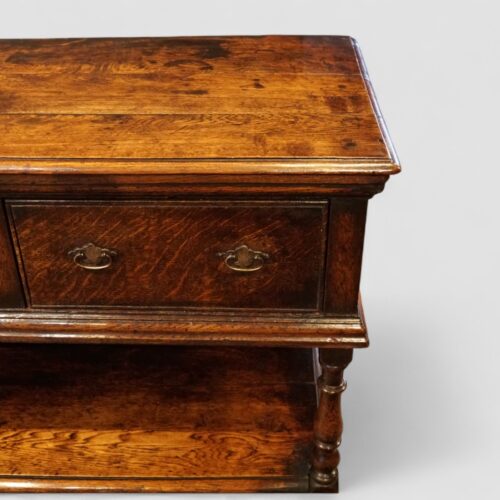 18th century oak pot board dresser base corner