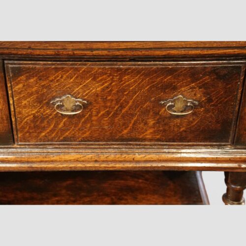 18th century oak pot board dresser base drawer front
