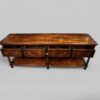 18th century oak pot board dresser base drawers open