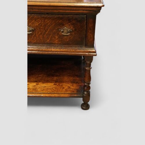 18th century oak pot board dresser base leg
