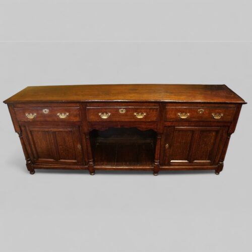 18thc. oak dog kennel dresser base