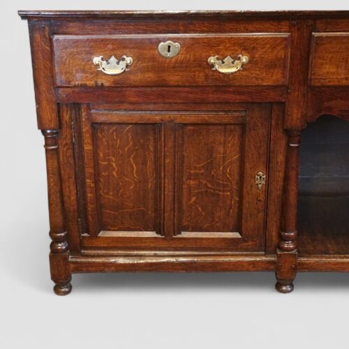 18thc. oak dog kennel dresser base door