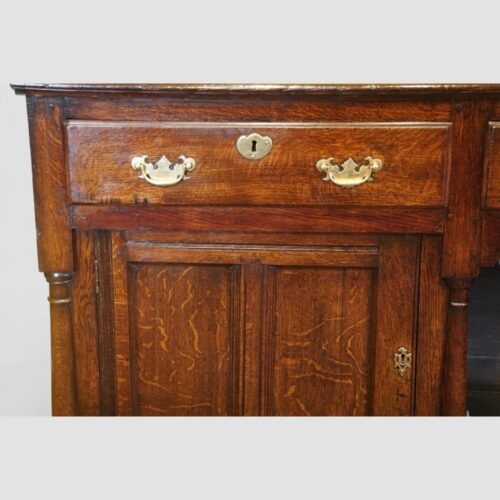 18thc. oak dog kennel dresser base drawer