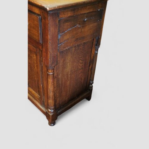 18thc. oak dog kennel dresser base panel size