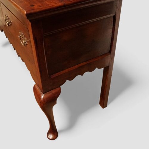 Antique oak cabriole leg dresser base panel end
