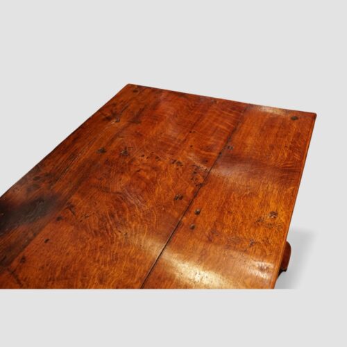 Antique oak cabriole leg dresser base planked top