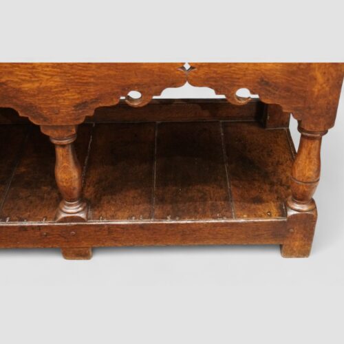 Antique oak cottage dresser corner leg