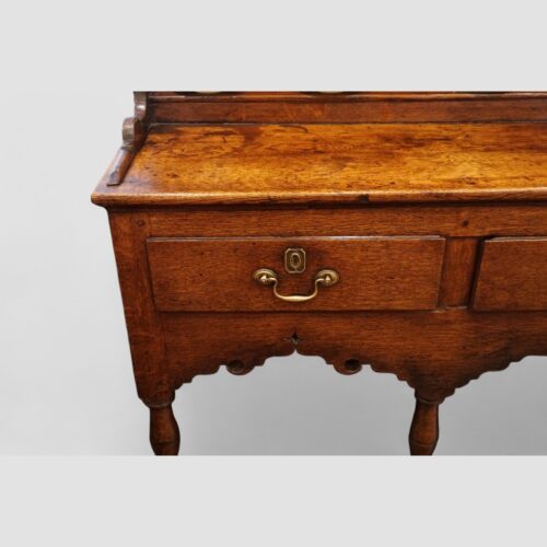 Antique oak cottage dresser drawer detail