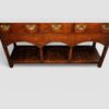 Antique oak dresser base with square legs pot board