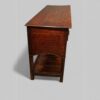 Antique oak dresser base with square legs side view