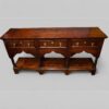 Antique oak pot board dresser with brass drop handles