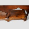 Antique oak pot board dresser with brass drop handles board detail