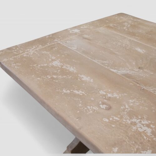 Custom made Refectory dining table 244cms long corner top